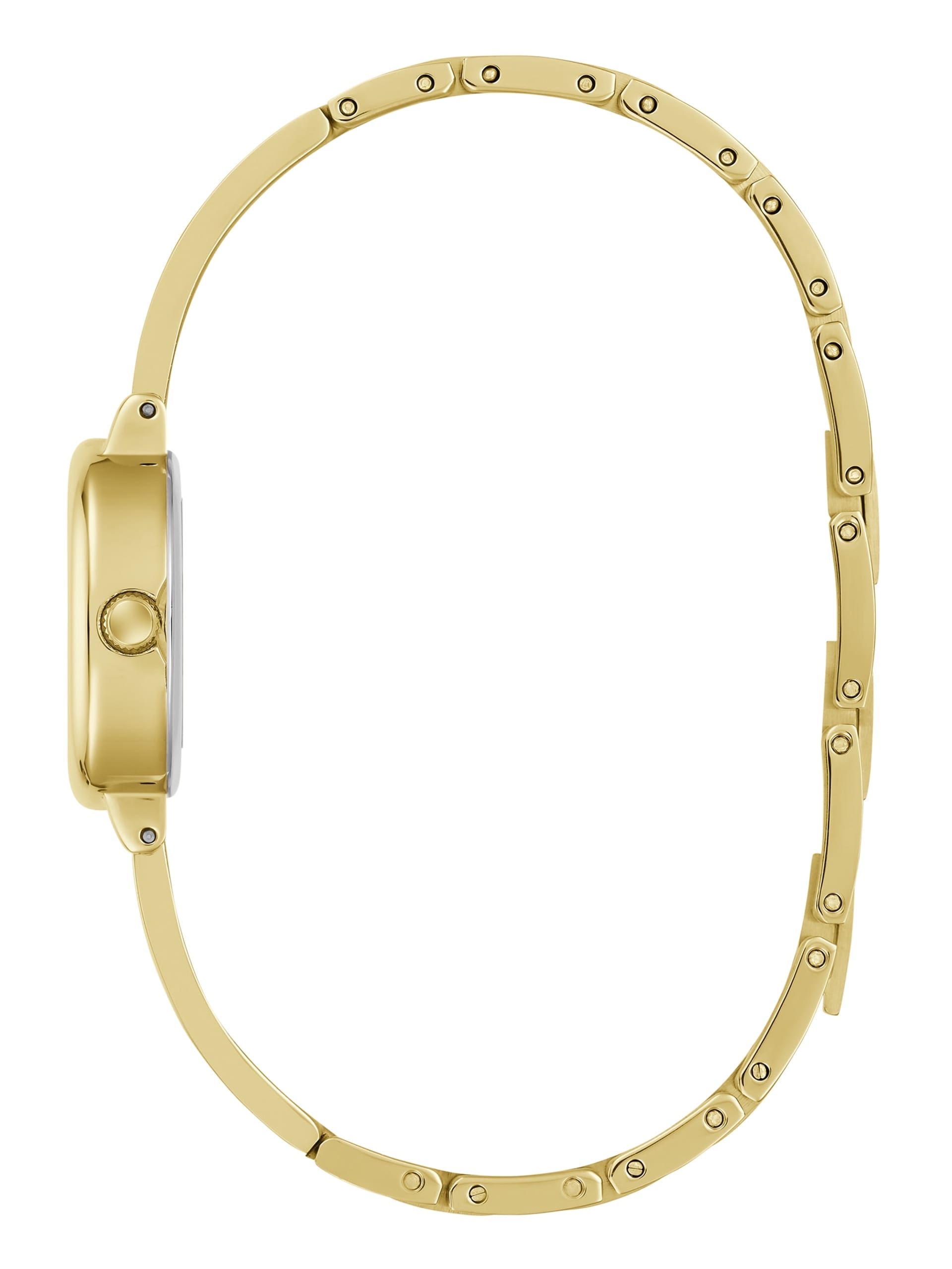 Relógio analógico oval dourado
