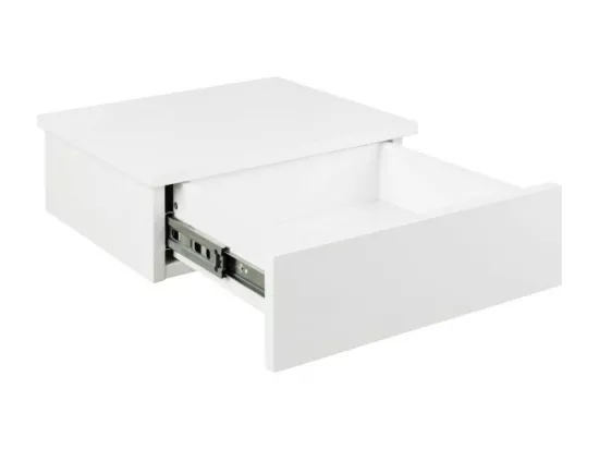 Puerto - Table de chevet murale 1 tiroir en bois - Blanc