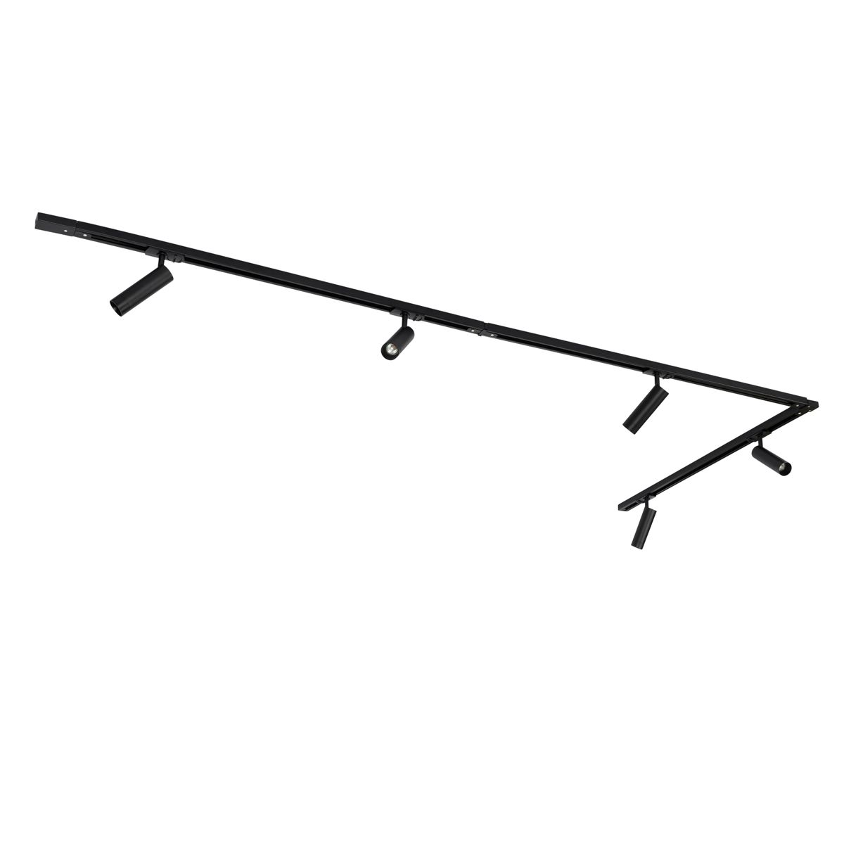 Modern railsysteem met 5 spots zwart 1-fase GU10 35mm - Iconic Jeana Luxe
