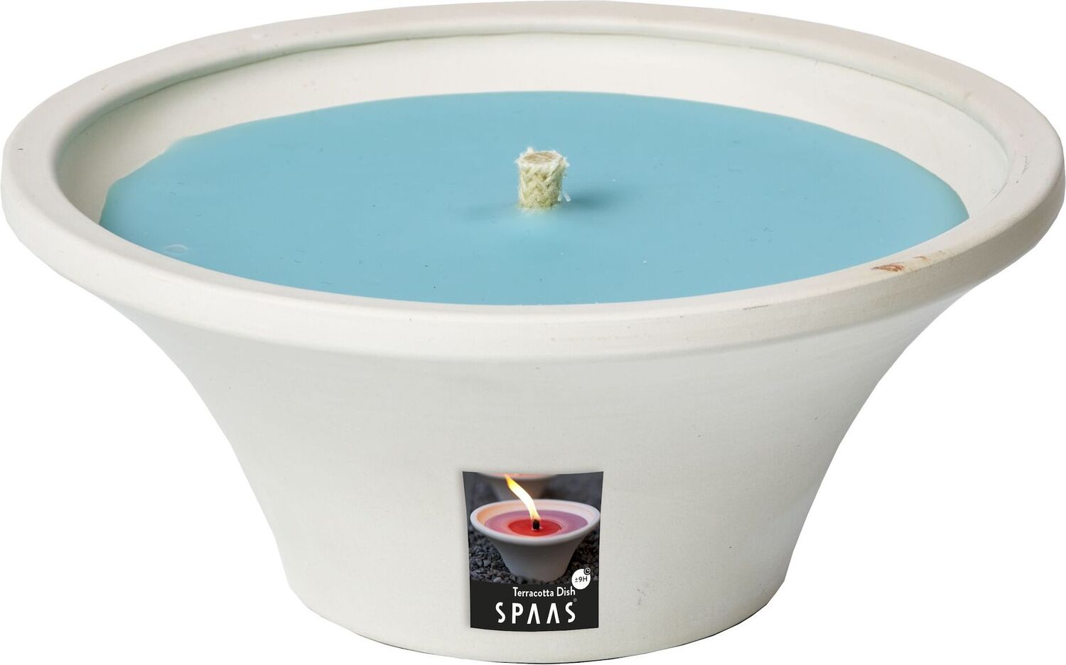 Spaas kaars in pot Denny blauw D 17,5 H 7,5 cm