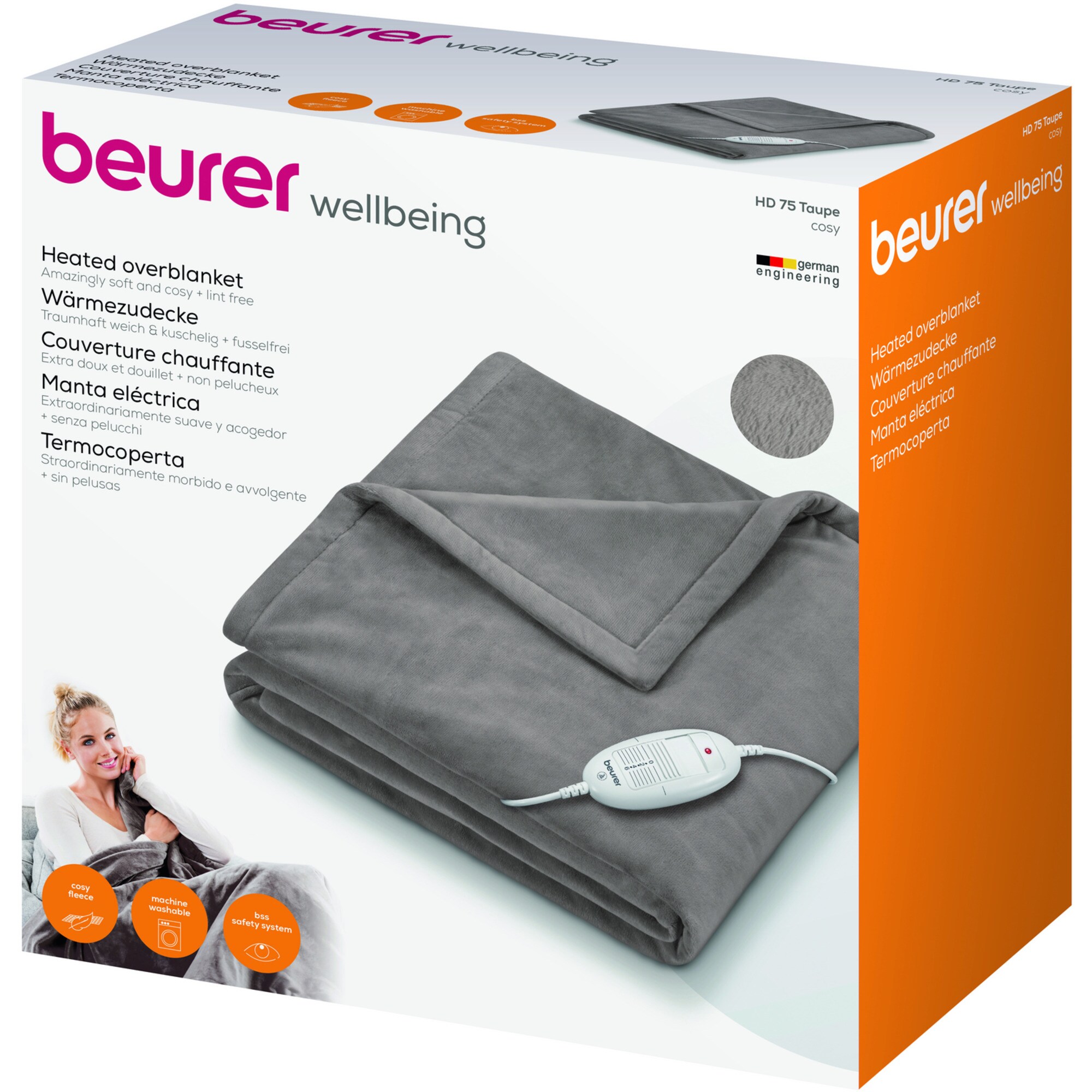 Beurer Heizdecke Wärmezudecke HD 75 Cosy