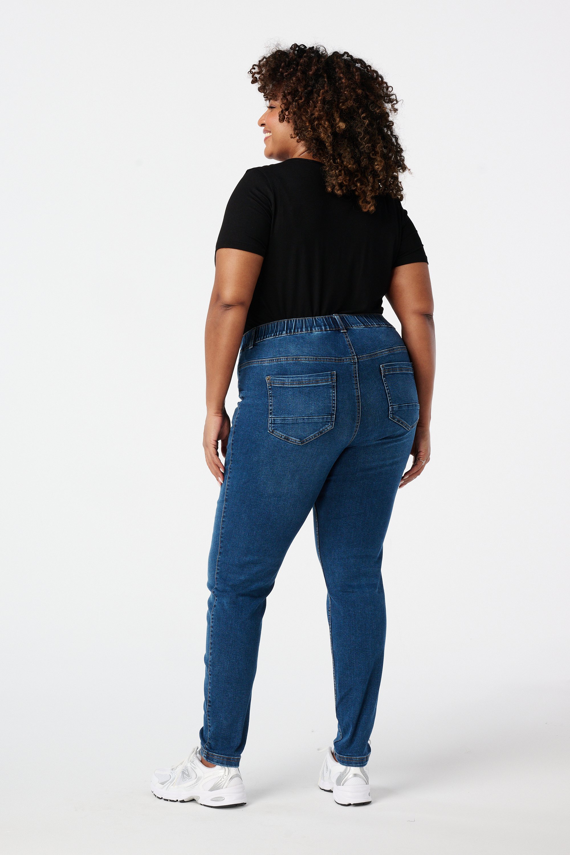 Tregging met denim look Dark Denim