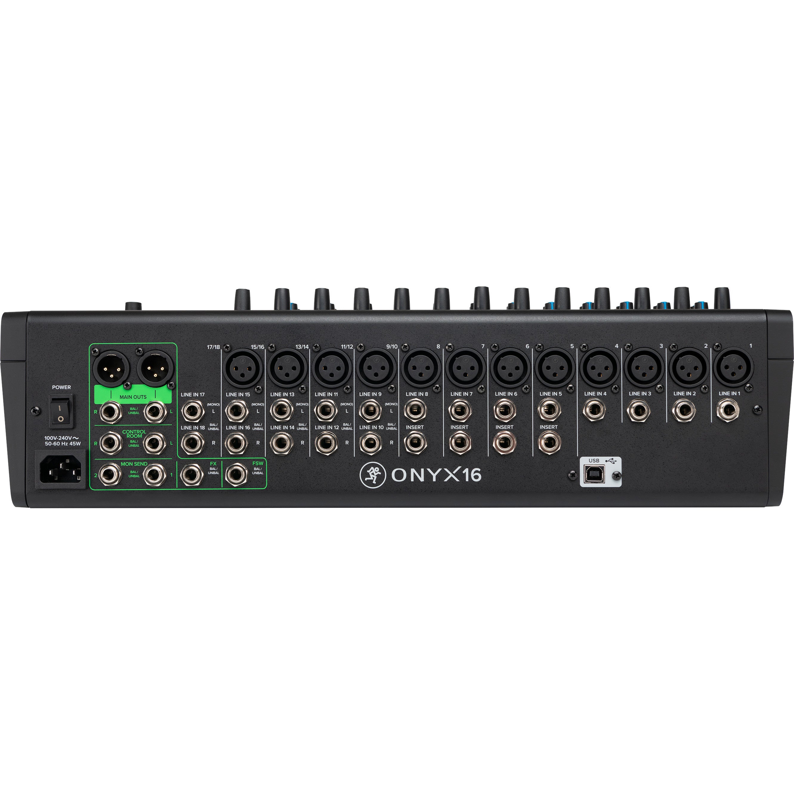 Mackie Onyx16 16-kanaals analoog mengpaneel