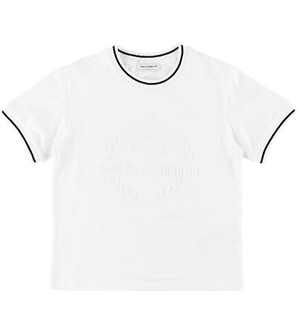 Dolce & Gabbana T-shirt - Hvid m. Broderi