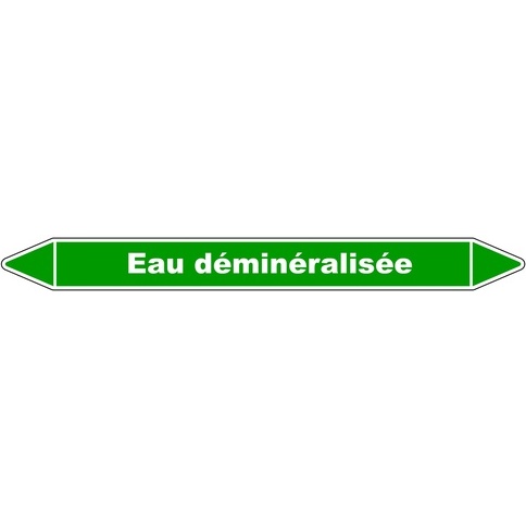 Marqueur de tuyauterie - Eau déminéralisée - Vinyle laminé