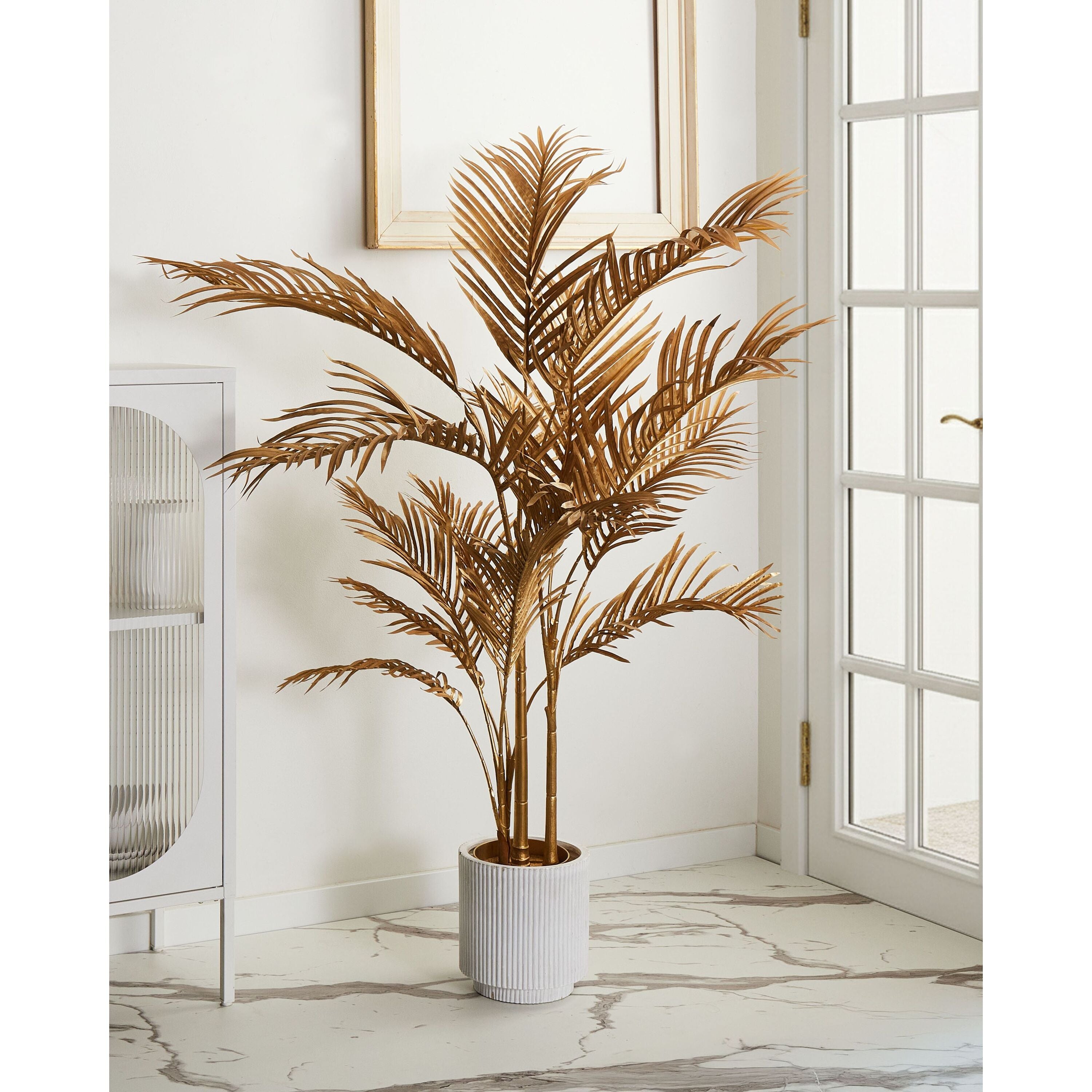 Beliani - ARECA PALM - Kunstplant - Goud - 160 cm - Kunststof