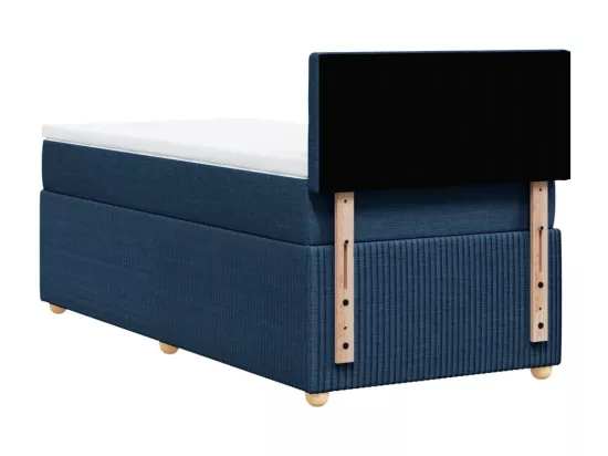 Sommier à lattes de lit avec matelas Bleu 90x190 cm Tissu