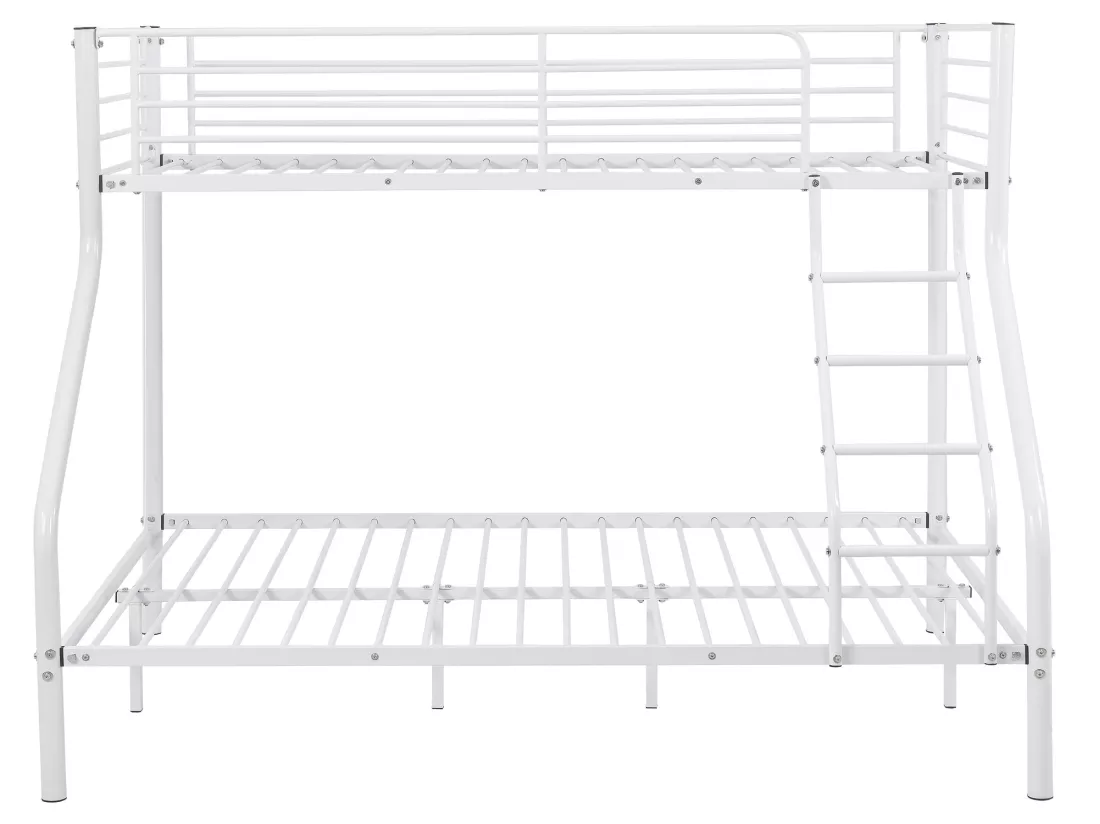 Cadre de lit superposé métal pour 3 Personnes 210 x 148 x 168cm Blanc [neu.haus]