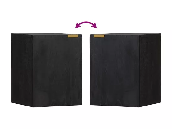 Armoire murale de salle de bain noir bois d'ingénierie