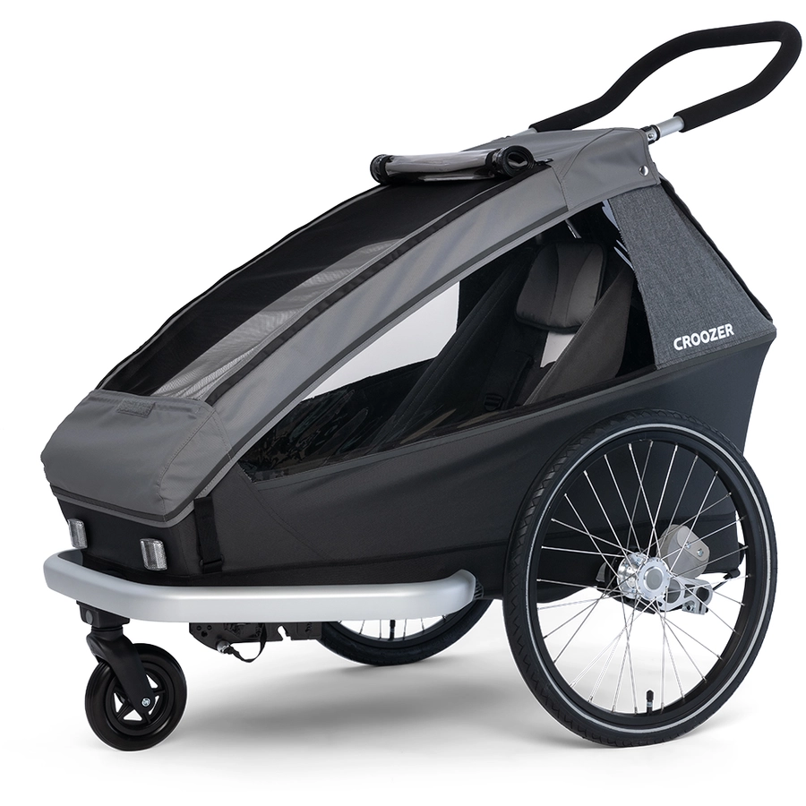 CROOZER Kinderfahrradanhänger Kid Keeke 1 Mountain grey