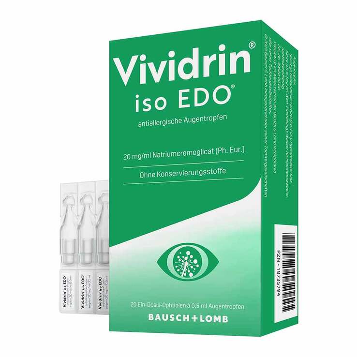 Vividrin iso EDO antiallergische Augentropfen, 20X0.5 ml