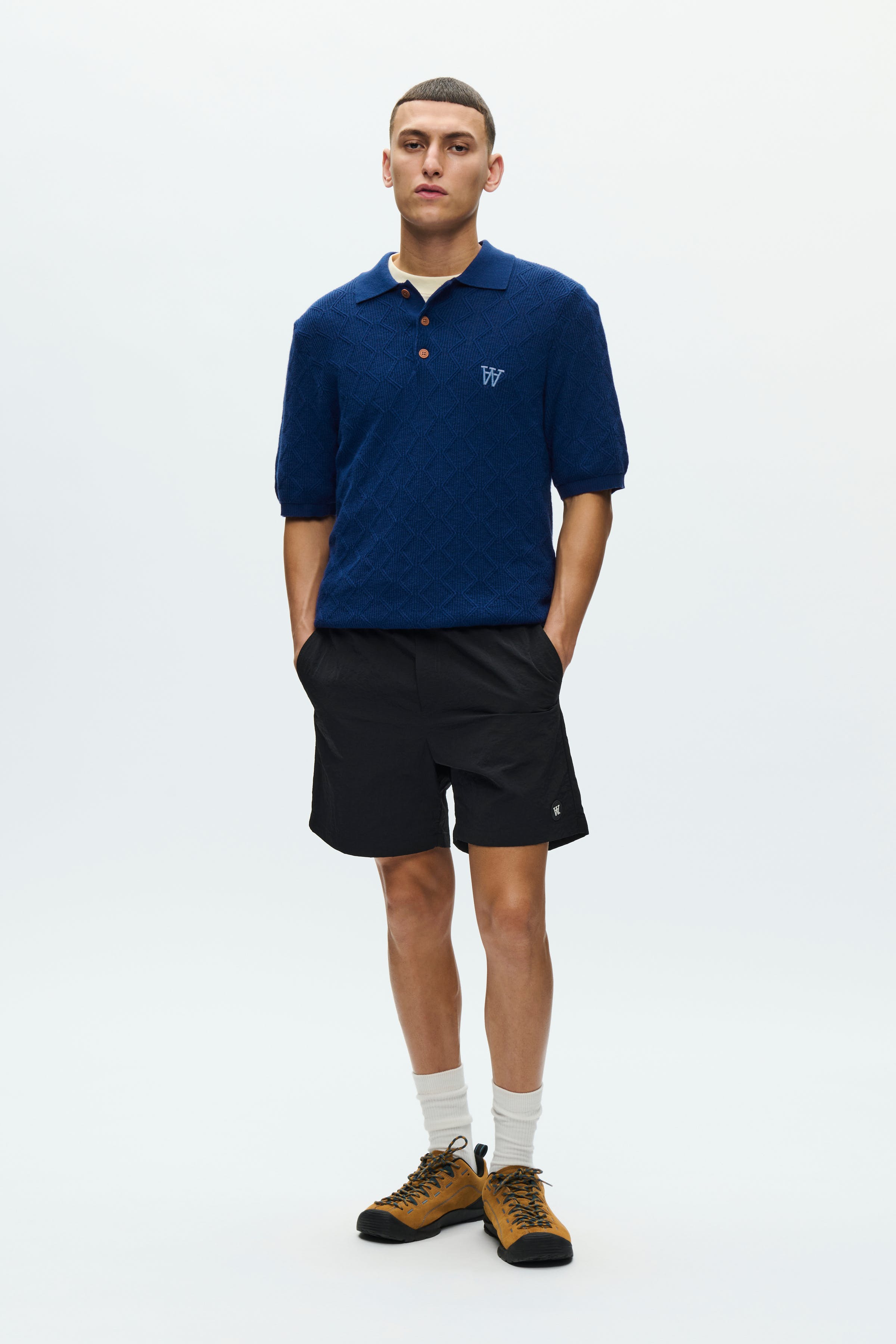 DOUBLE A BY W.W. MEN WWLamin Poloshirt