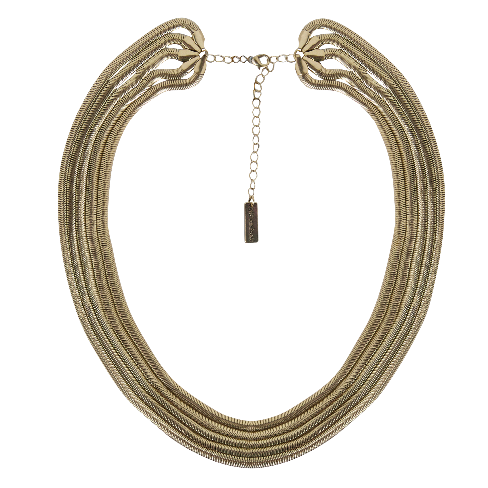 Collier en laiton doré | Gris