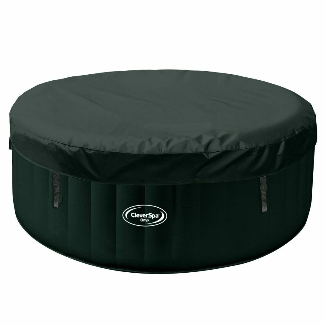 Spa gonflable 4 places rond - cleverspa modèle onyx - diamètre : 185 cm - filtre et bâche inclus