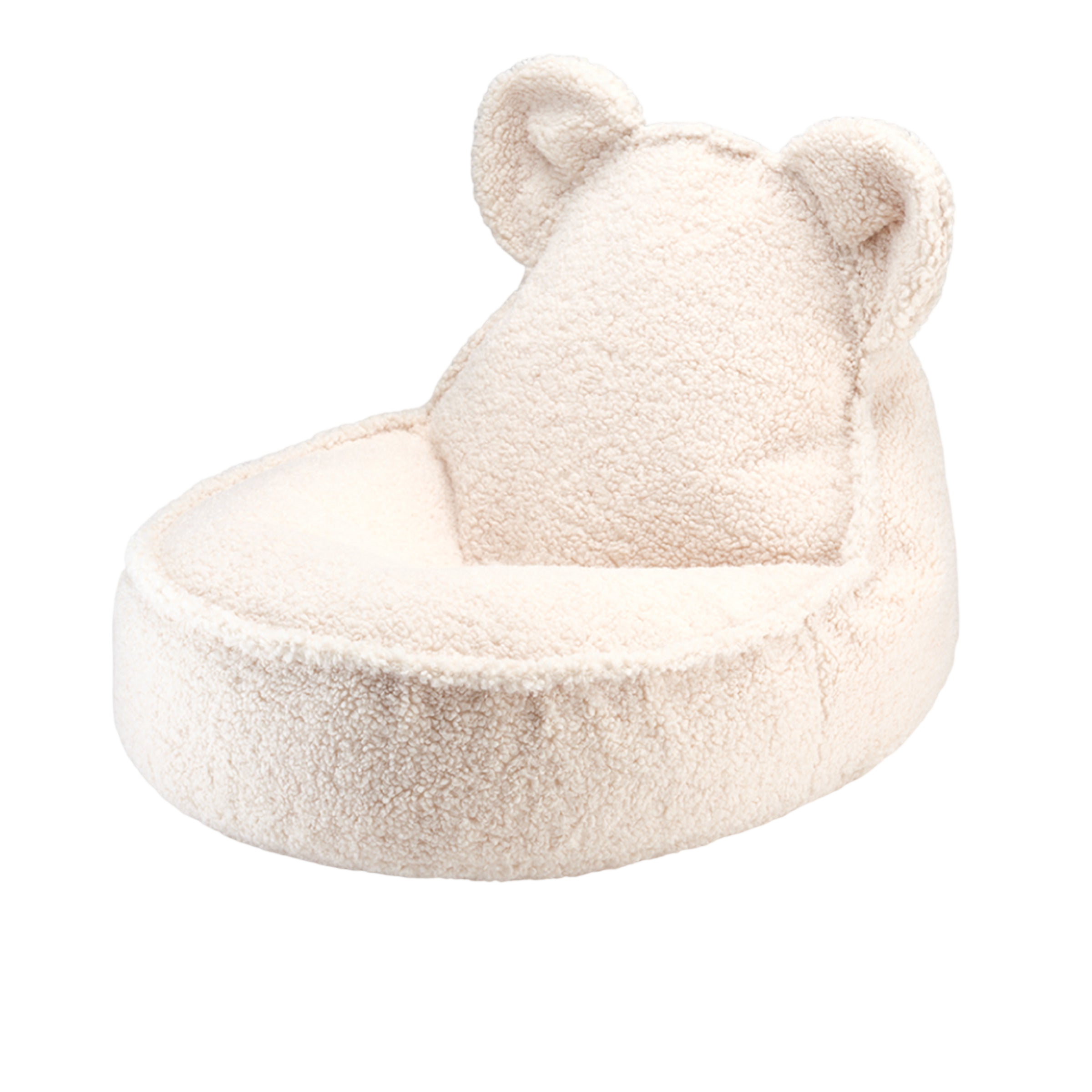 Wigiwama Sitzsack Teddy und Ottoman Set Cream White