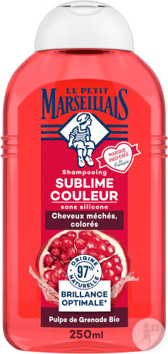 Le Petit Marseillais Shampoing Doux Infusion Couleur Coquelicot Et Grenade Bio Flacon 250ml