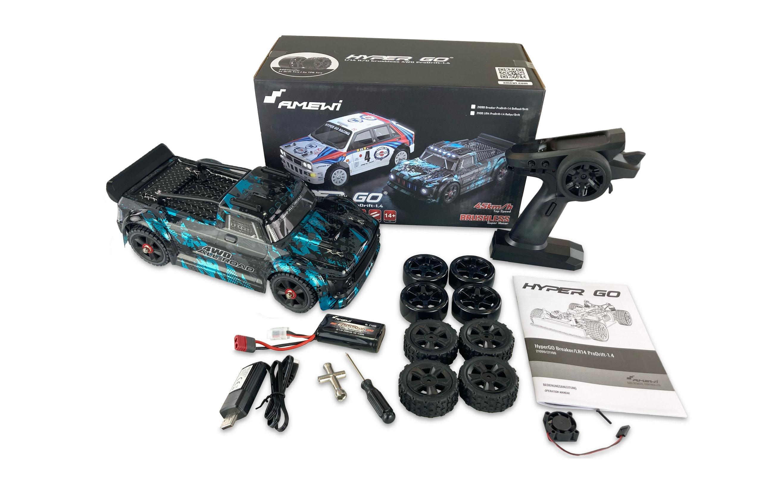 Tourenwagen Hyper Go Breaker Prodrift 1.4 RTR, 1:14<br>Brushless On-Road Modell mit Gyro
