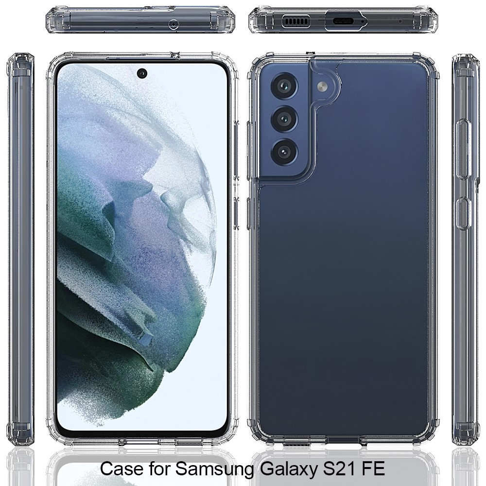 Samsung Galaxy S21 FE 5G Hybrid Hülle TPU Bumper   Acryl Rückseite - Transparent