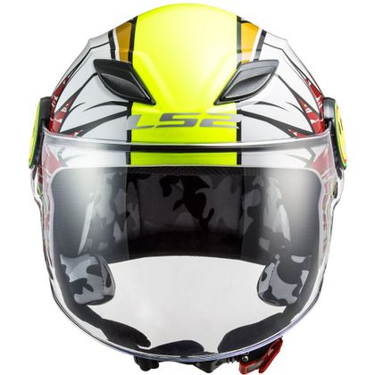 Casque LS2 OF602 - FUNNY - CRUNCH - Blanc / Jaune