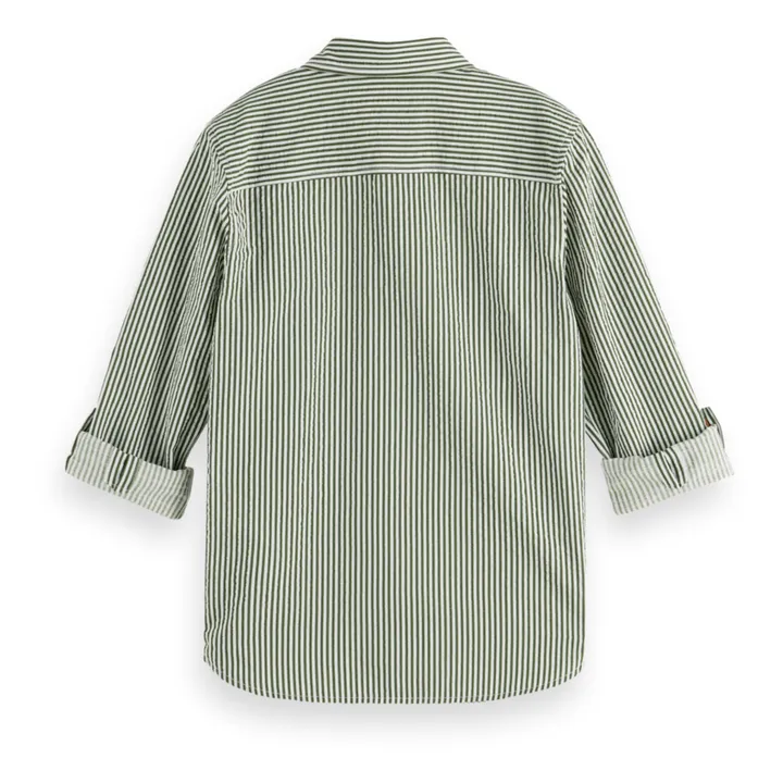 Scotch & Soda Chemise Rayée | Vert kaki