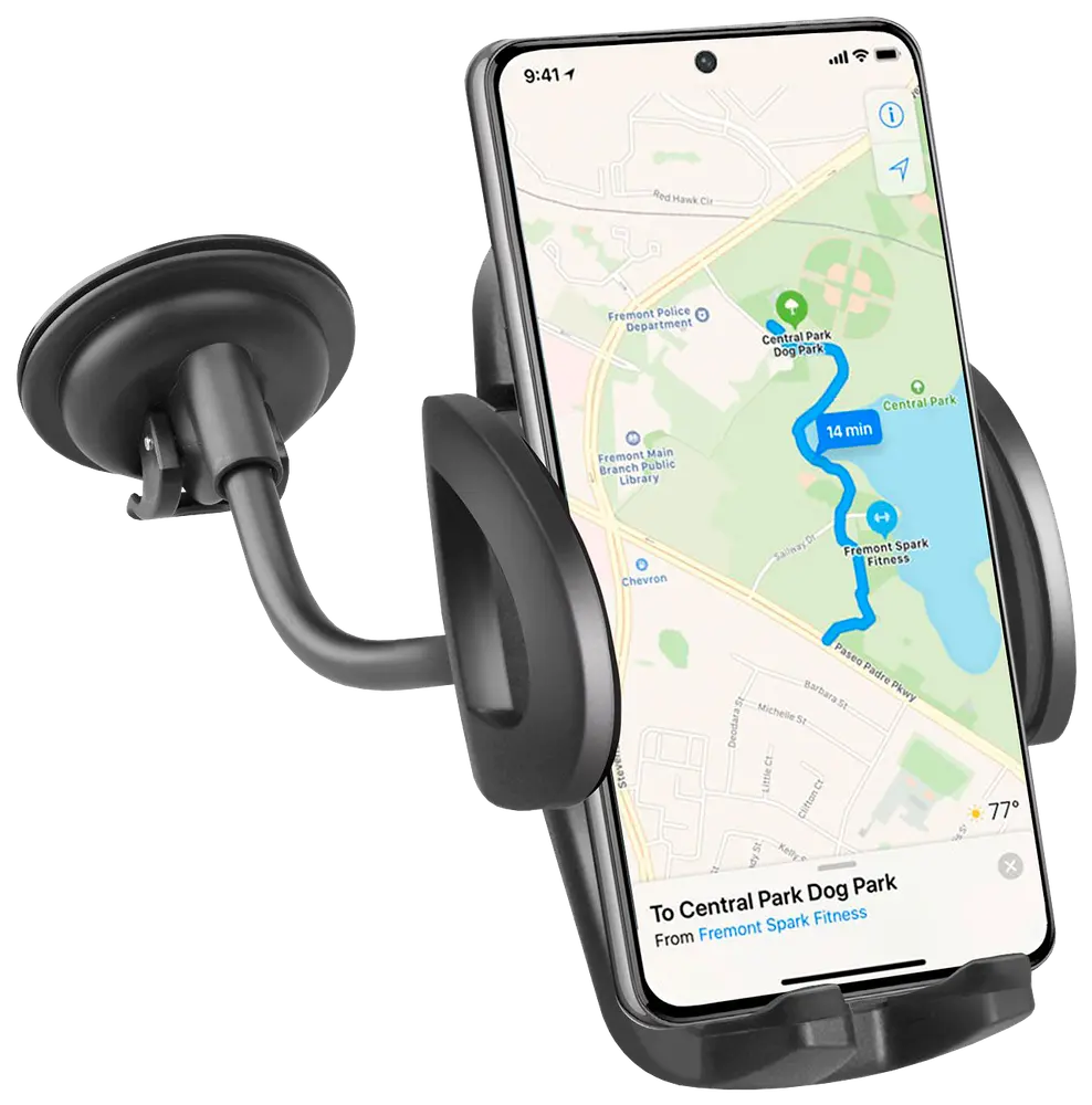 Mobilholder med sugekop til bil
