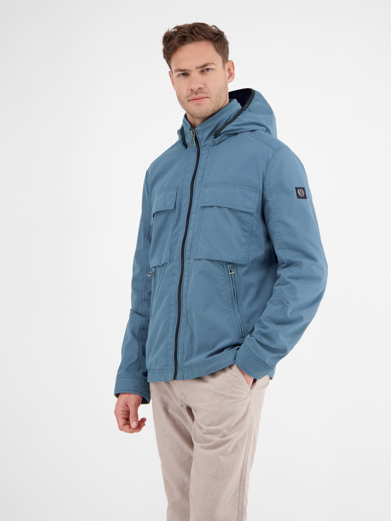 Shell-Blouson mit abnehmbarer Kapuze
