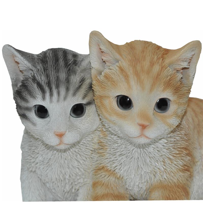 Dazikemo Gartenfigur Deko Figur Katzenpaar junge Katzen