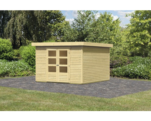 Karibu Kodiak 6 tuinhuis, 334 x 331 cm, naturel