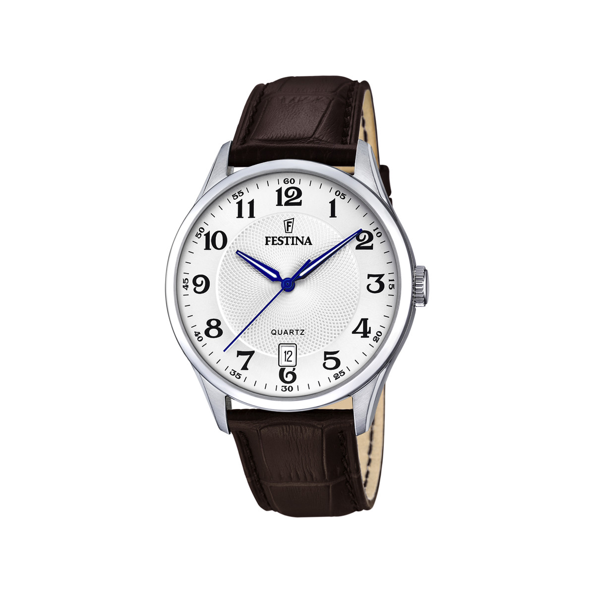 Montre Festina homme acier cuir marron
