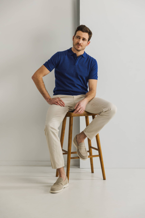 State of Art blauwe heren polo