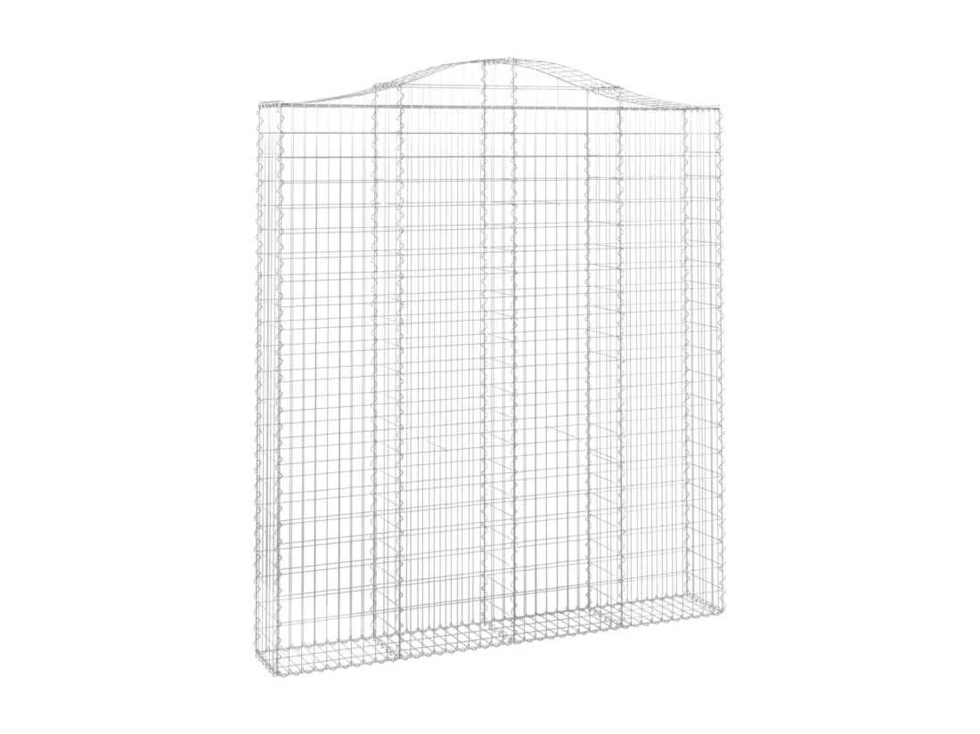 Paniers à gabions arqués 5 pcs 200x30x220-240 fer galvanisé