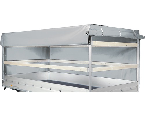 Humbaur afdekzeil en frame voor Kipper S 1500 grijs voor laadhoogte 160 cm