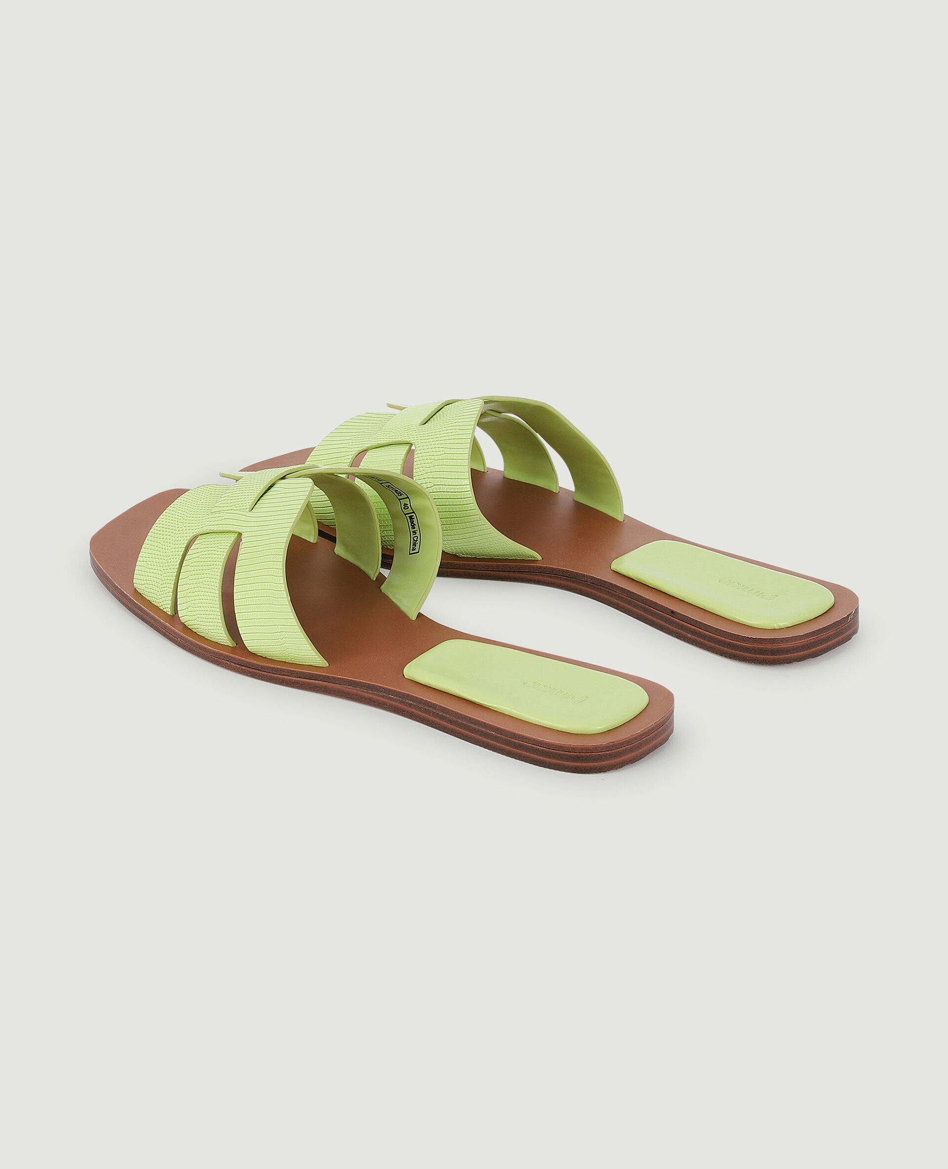 Mules plates - Vert
