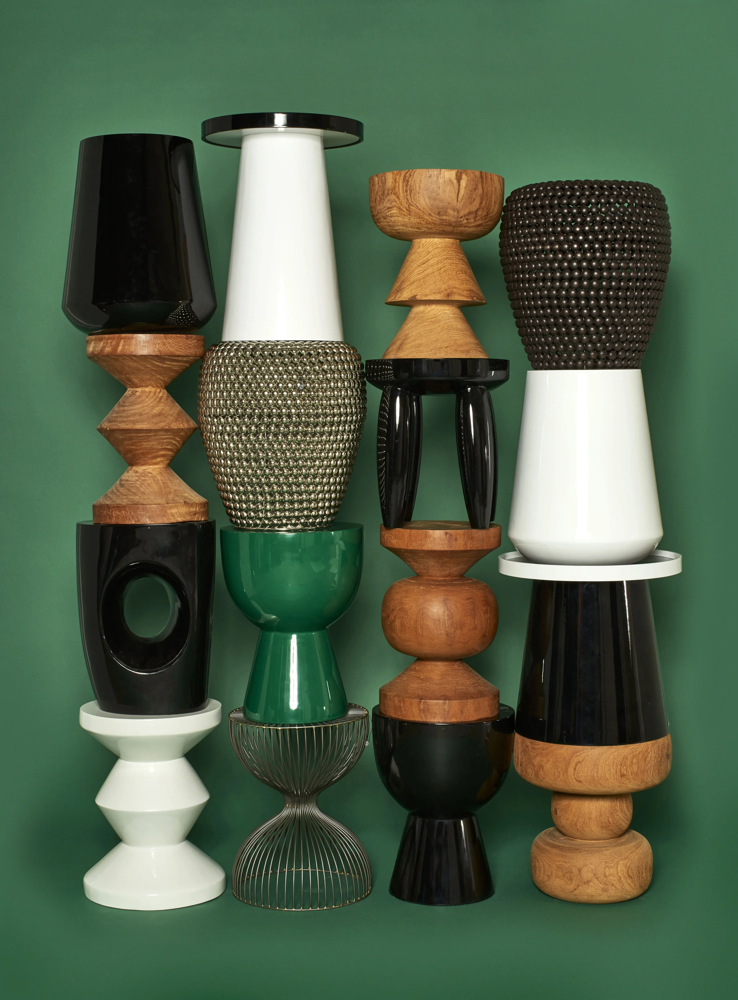 ZIG ZAG - Table d'appoint bois | Marron