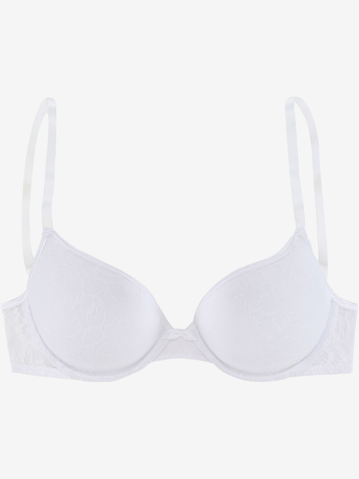 Soutien-gorge push-up séduisant recouvert de dentelle jacquard brillante