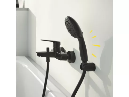 Support mural pour douchette GROHE Vitalio noir mat