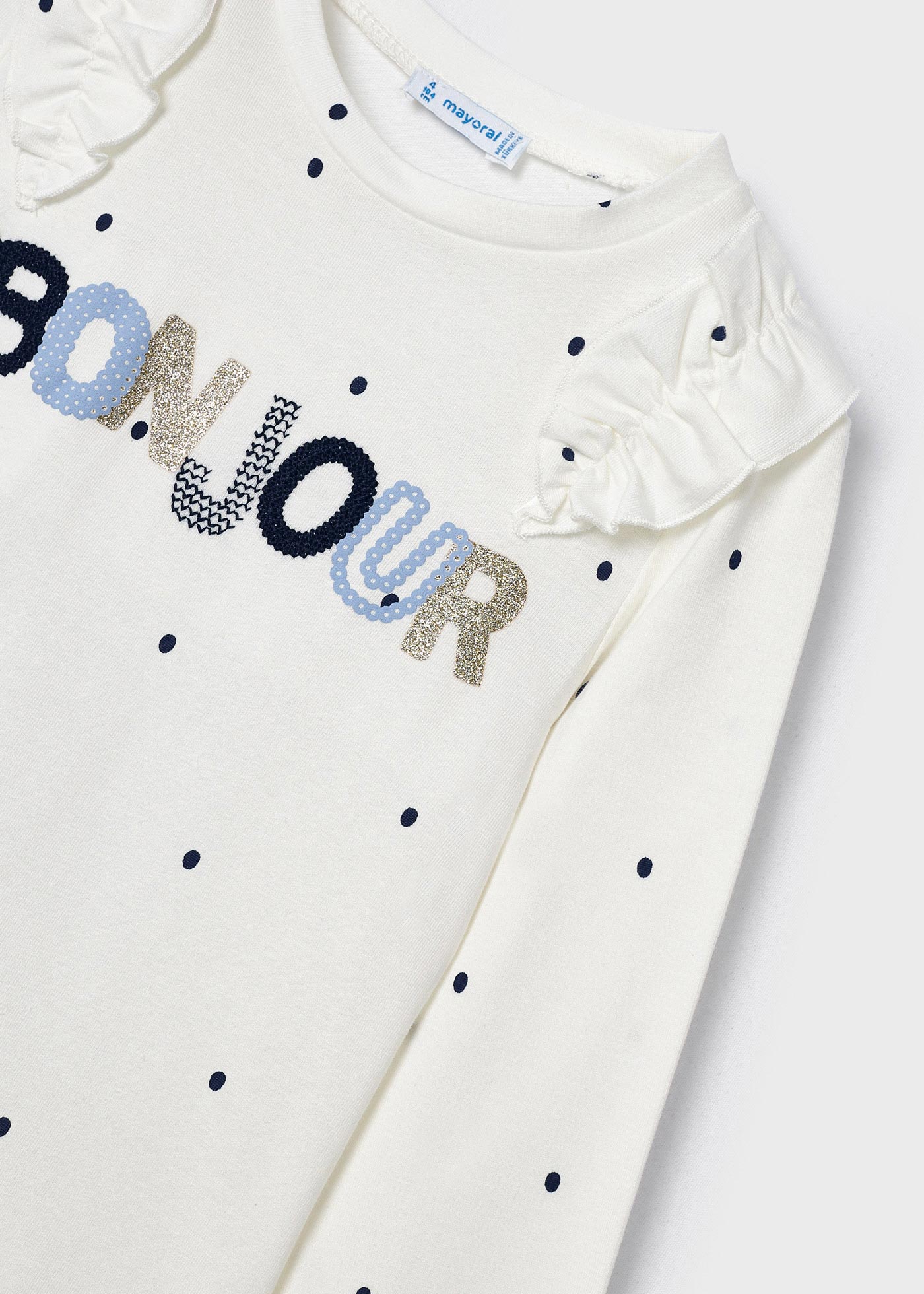 Conjunto de calça e blusa de duas peças para meninas