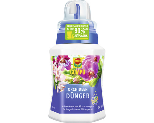 COMPO orchideeënmeststof 250 ml met milde guano en plantenzymen