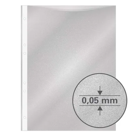 Livepac Office 2x Ordner DIN A5 75mm Farbe: mittelblau + 100 Prospekthüllen