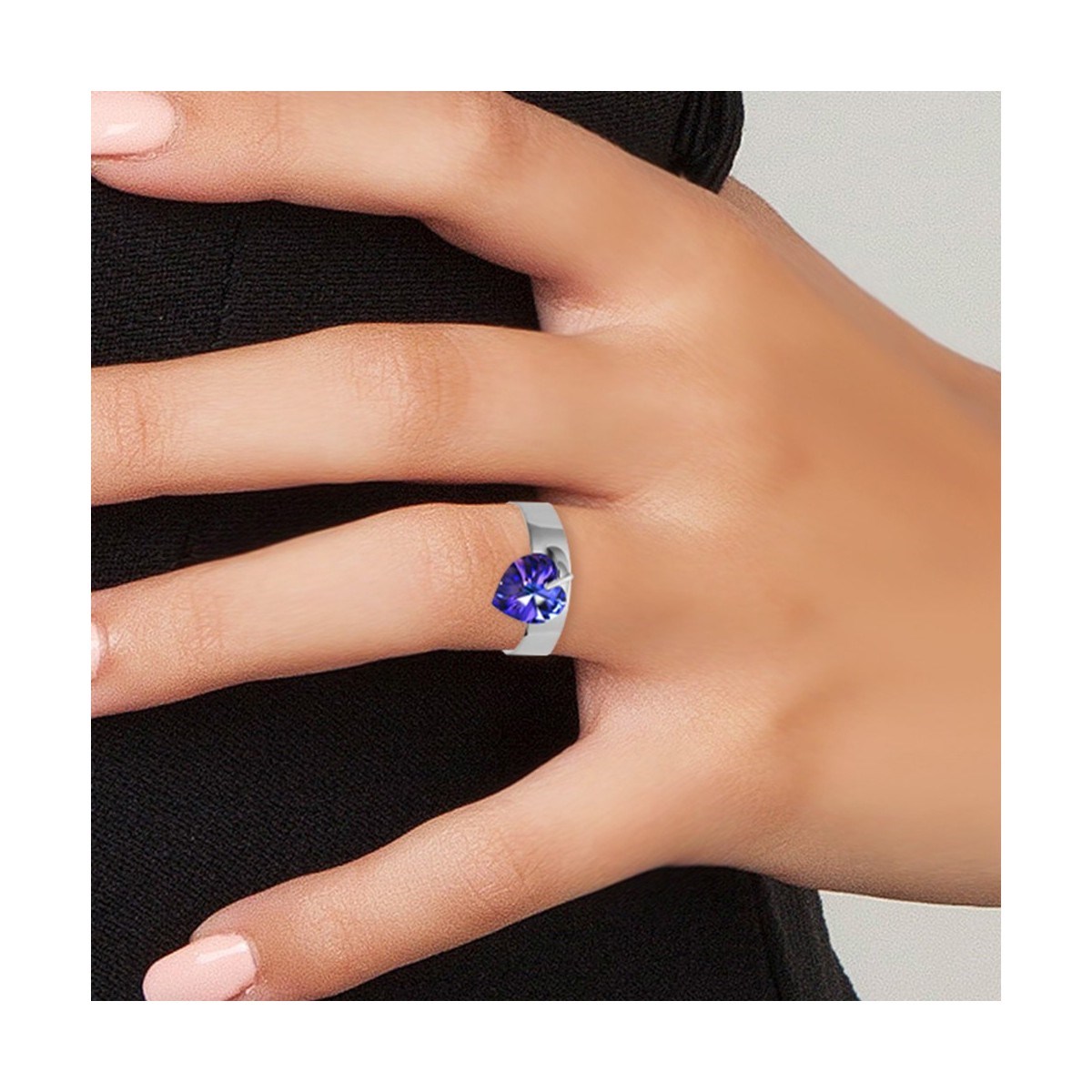 Bague coeur SC Crystal ornée de cristaux de scintillants
