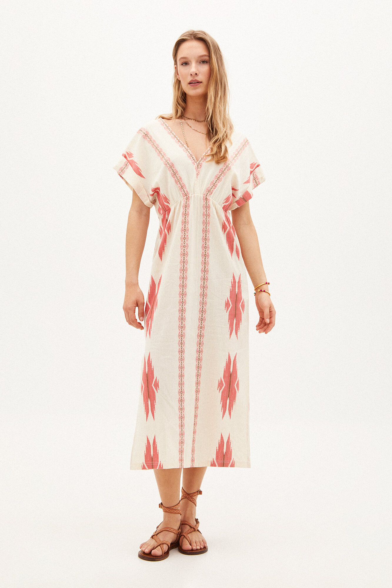 Lidia. Vestido midi jacquard - Vários