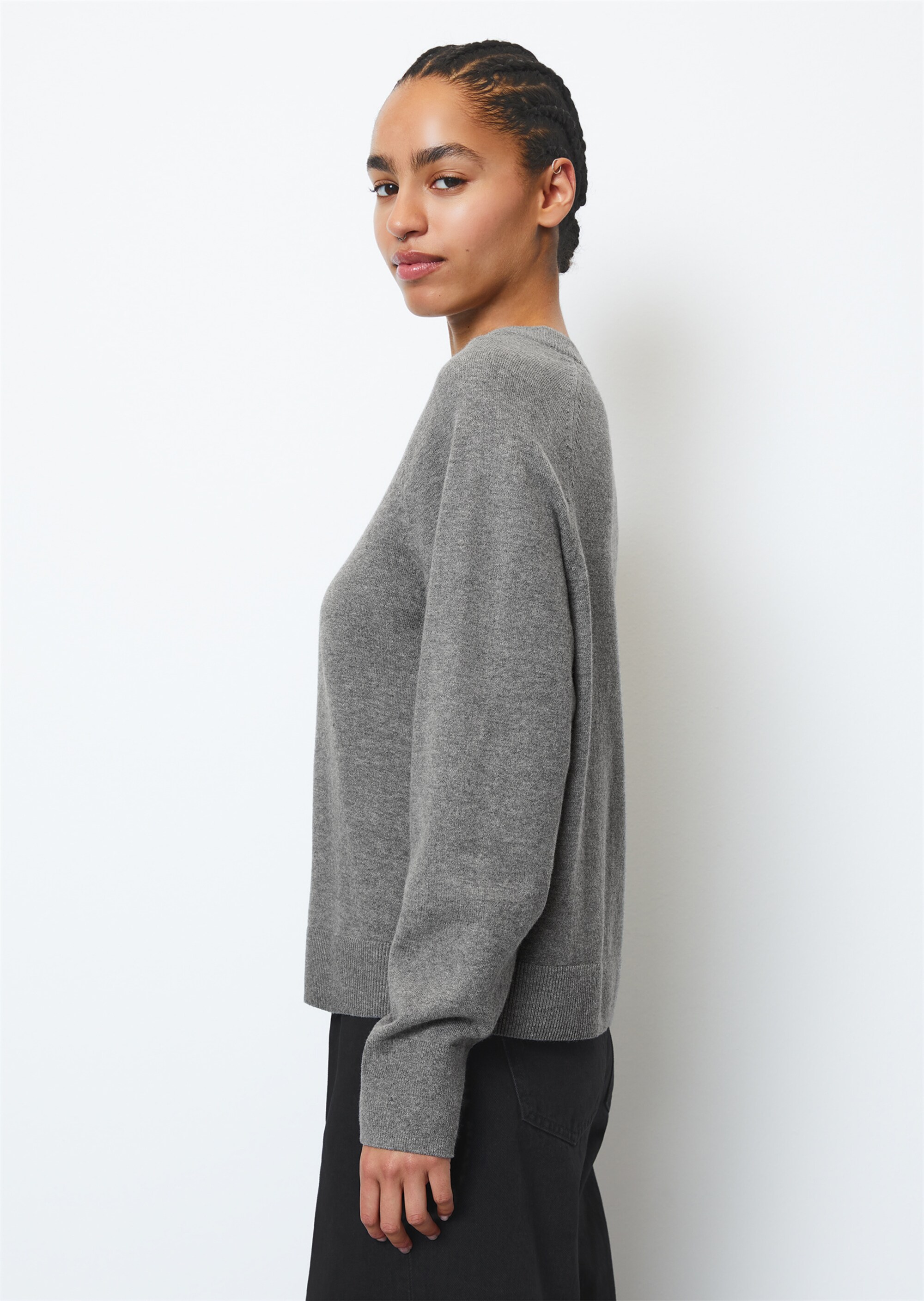 Basic Pullover regular aus Soft-Cotton-Stretch
