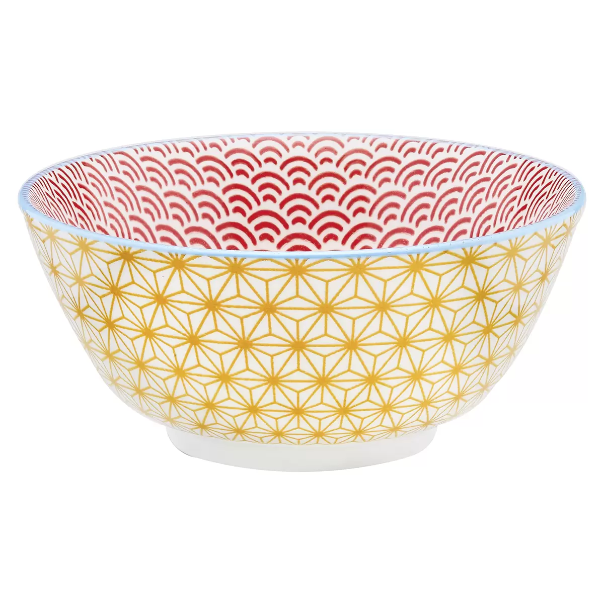 Schüssel PATTERN gelb,hellblau,rot