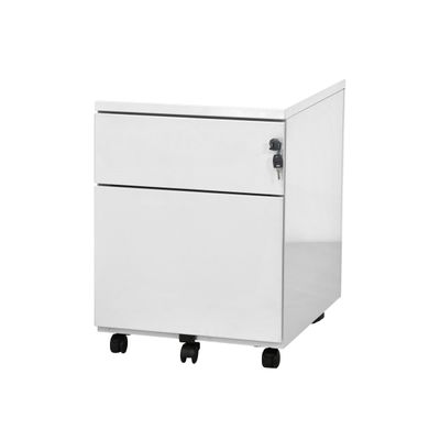 Caisson mobile - 2 tiroirs - blanc - 56,7 x 54,1 x 41,8 cm