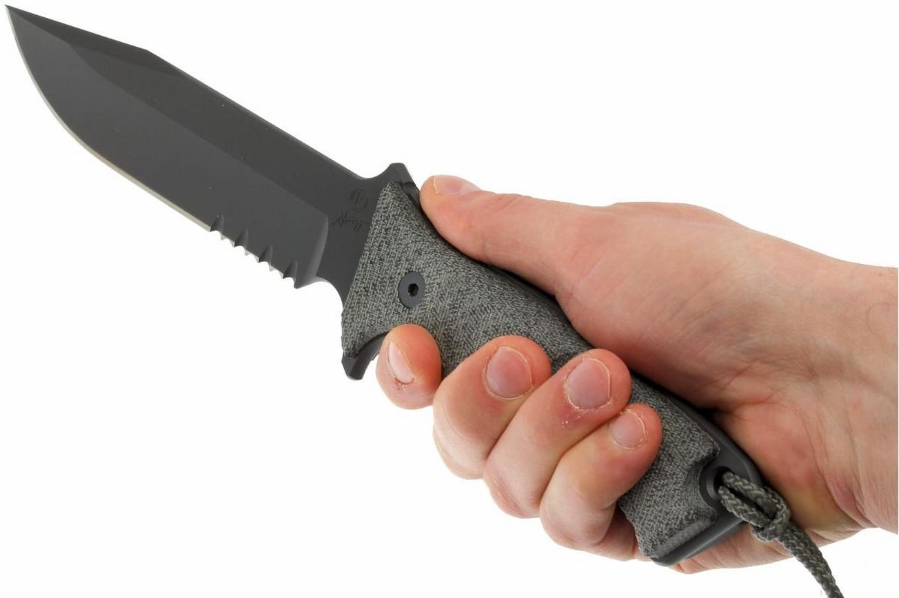 Chris Reeve Pacific Black PAC-1001 survivalmes, serrated
