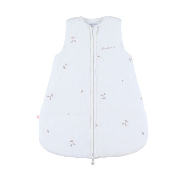 Noukie's F&O Slaapzak Met Borduursel - Gewatteerde Mousseline - Wit