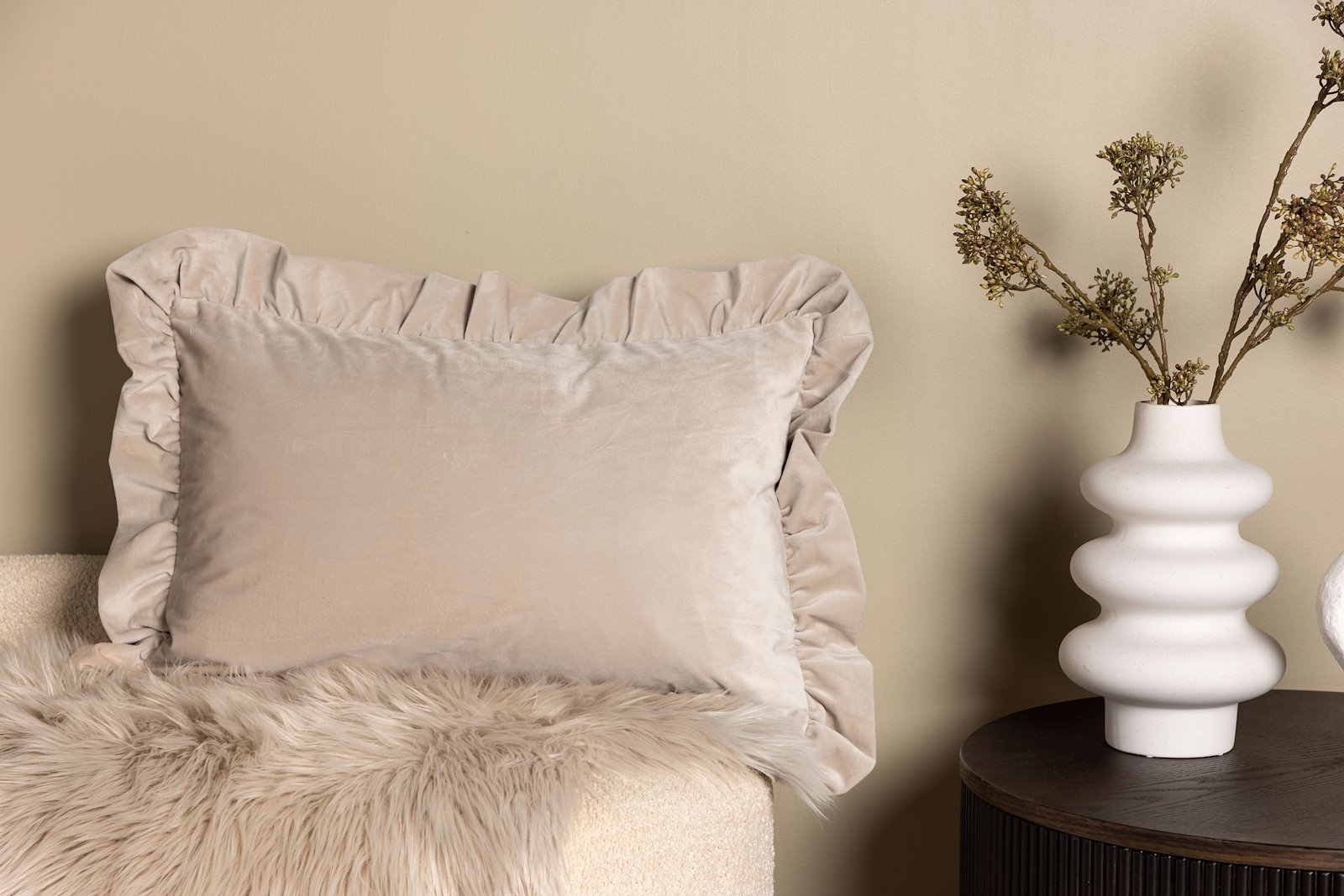 Hailey putetrekk 40x60cm, beige velur