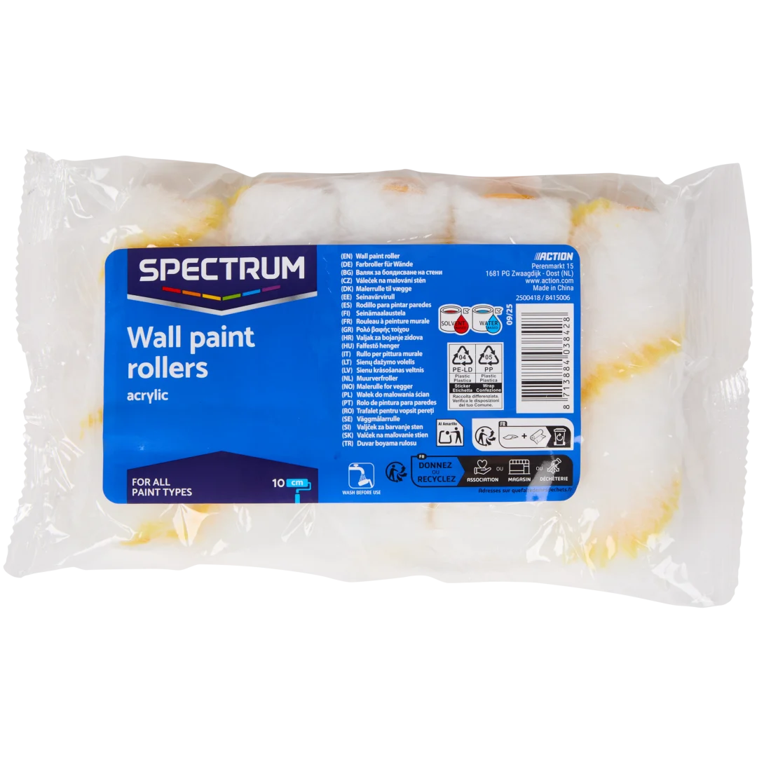 Spectrum muurverfrollers 10 cm | 5 stuks