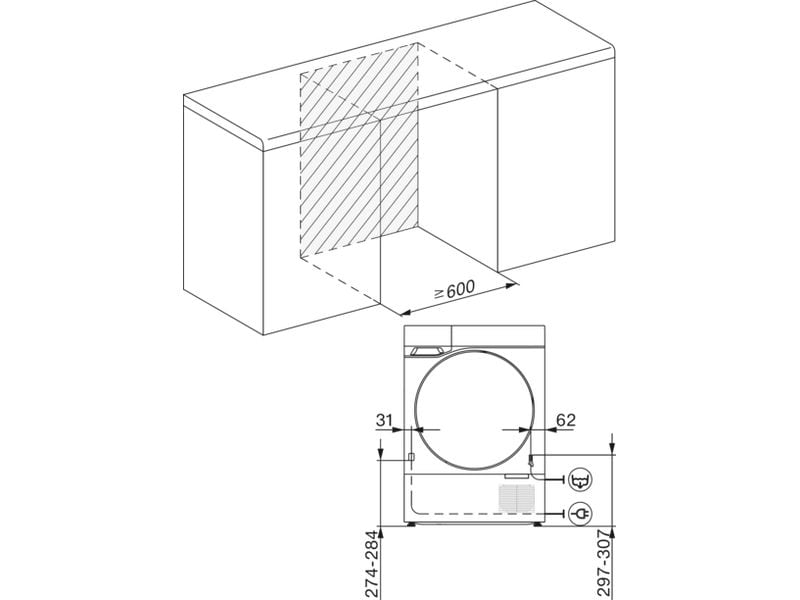 Miele Wäschetrockner TQ 100-10 CH L Links Wärmepumpen Trockner