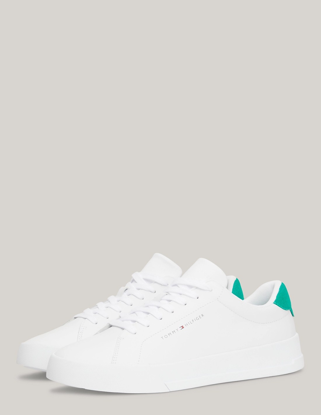 tommy hilfiger Basket de ville Homme th court leather Blanc/Vert